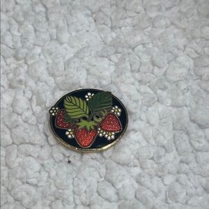 Strawberry Enamel Brooch